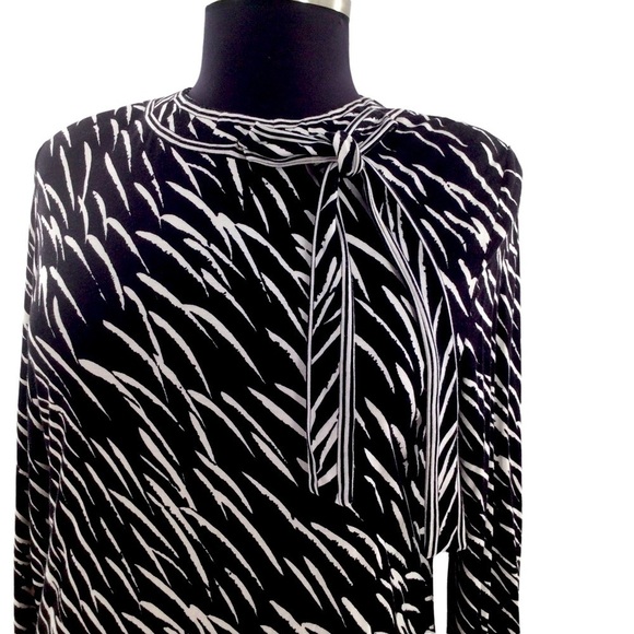Vintage ROBERT JANAN design by EVA  1980s Black and White Dress - Picture 4 of 12
